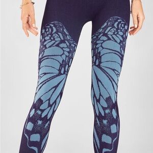 Fabletics Abyss Butterfly Patterned Women's Leggings. High Waisted, Seamless.